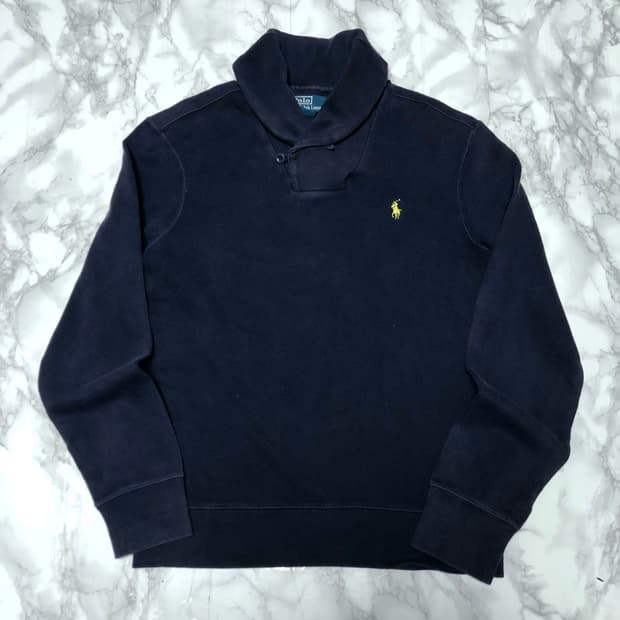 폴로 랄프로렌 니트 숄더넥 네이비