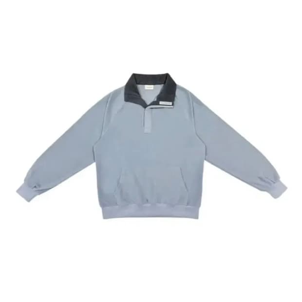 구함) 지초이 컴포트 플리스 풀오버 페일블루