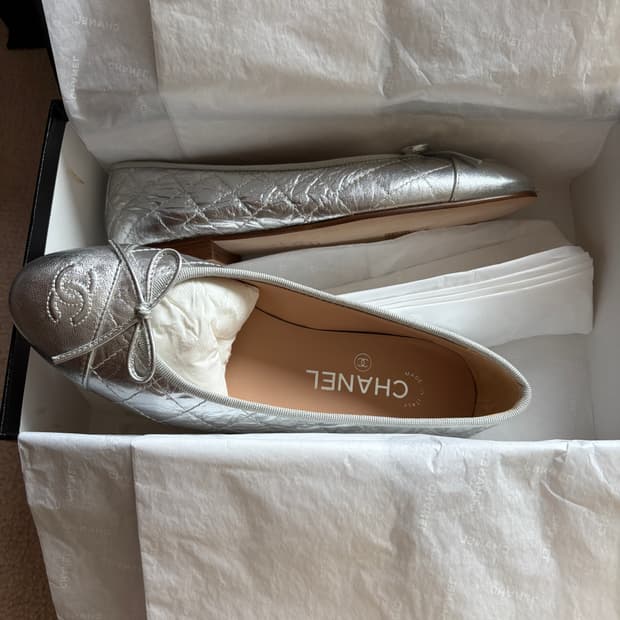 샤넬 퀼팅 발레리나 플랫 36.5
