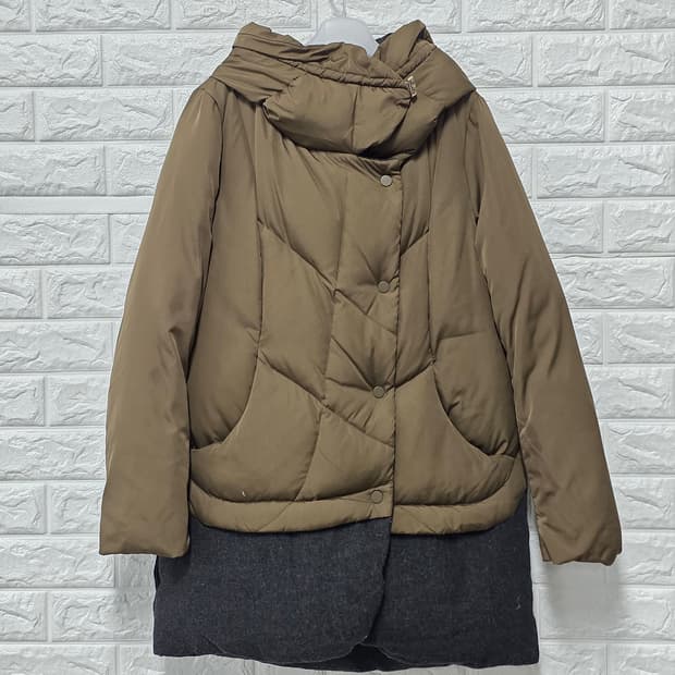 택포) 잇미샤 후드 다운패딩 M