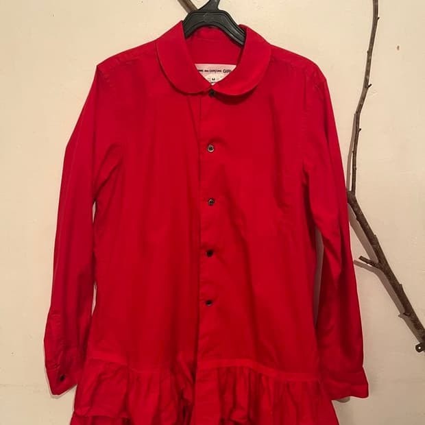 꼼데가르송걸 셔츠 xs