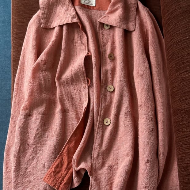 Punch loose woven design cotton jacket