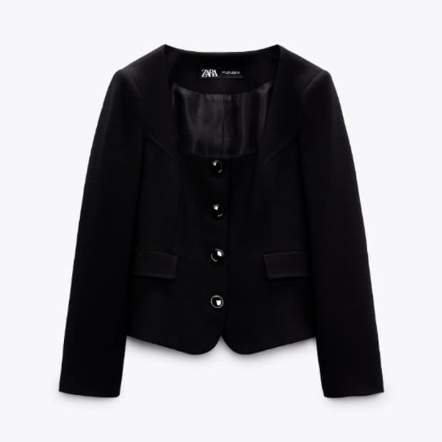 자라 여성 라운드넥 타이트핏 블레이저 새상품