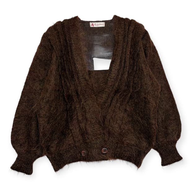 빈티지 니트 모헤어 가디건 자켓