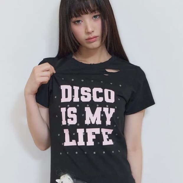 SY DISCO DAMAGE TEE(BLACK)
