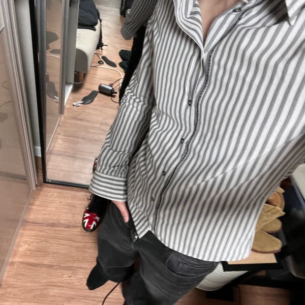 2010s D&G 세컨라인 스트라이프 셔츠 50