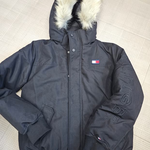 타미힐피거 구스 숏패딩 
