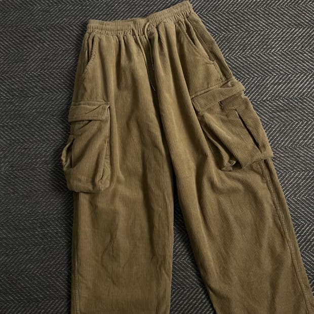 카고브로스 아메카지 코듀로이 밴딩 벌룬 카고팬츠y 3944