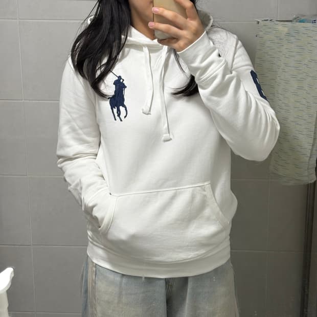 대대장) 폴로 빅포니 후드집업 (화이트 s)