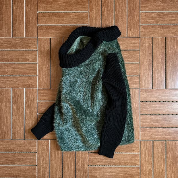 50‘s Italiana fake fur switching knit