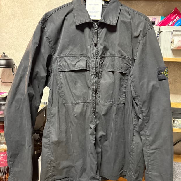 스톤아일랜드 더블포켓 코튼 오버셔츠