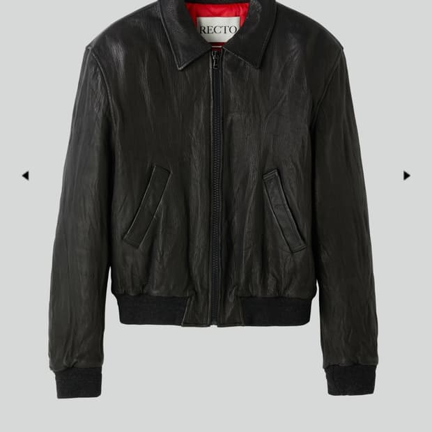 XL) 렉토 벤 크링클 레더 자켓