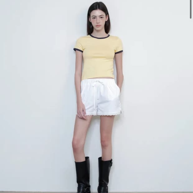 썬번프로젝트 Lace Layered Shorts (WHITE)