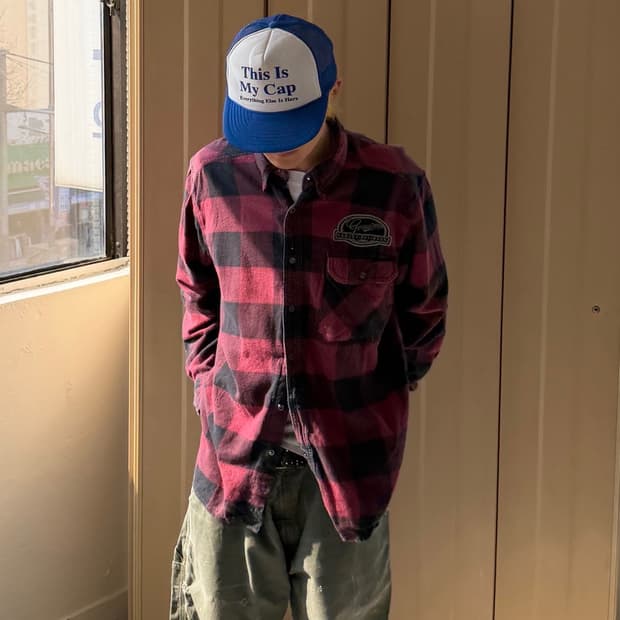 할리데이비슨 긴팔 체크 셔츠