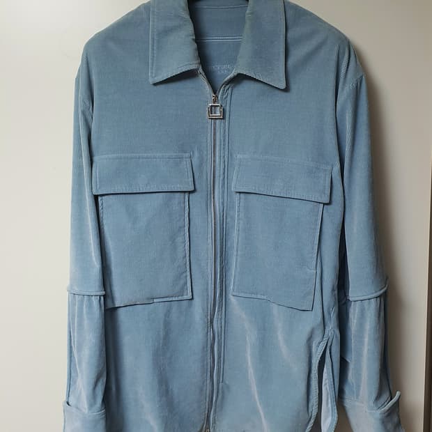 [48] 우영미 블루 코듀로이 셔츠 트러커 자켓