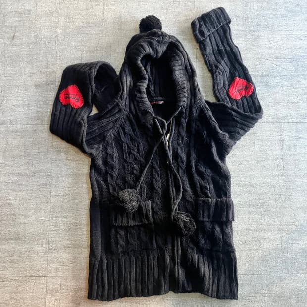 일본빈티지 Rosefanfan 핀터깔y2k 모리걸 히메갸루 방울후드티셔츠