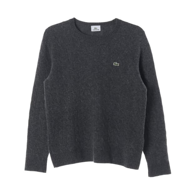 라코스테 차콜 꽈배기 케이블 니트