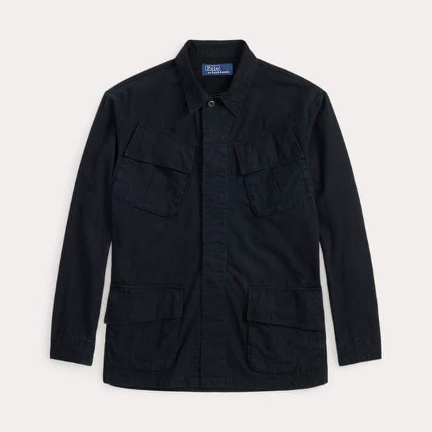 [새제품] 폴로 랄프로렌 립스탑 유틸리티 오버셔츠 정글 퍼티그 자켓 블랙