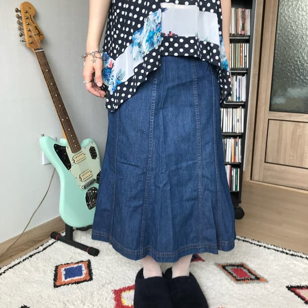 comme des garcons tricot, denim skirt