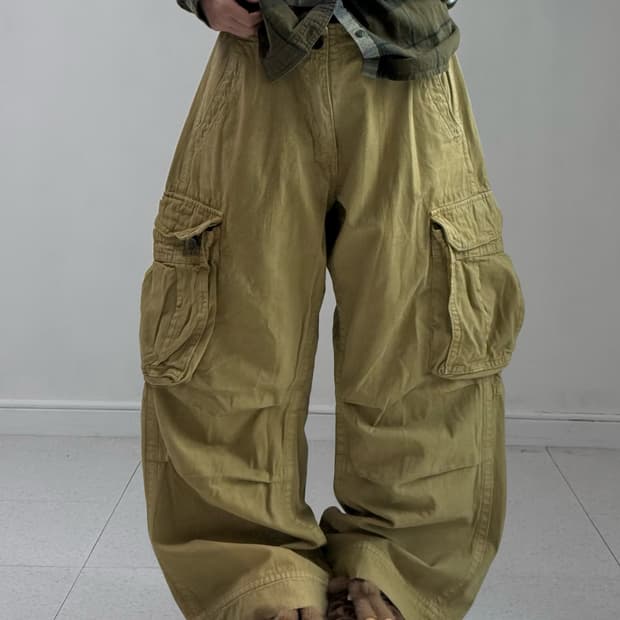 Hco 카키 베이키 카고팬츠