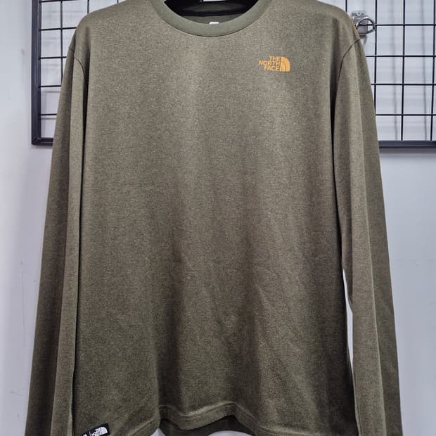110XXL 노스페이스 스퀘어 라길란 기능성 긴팔티 카키.