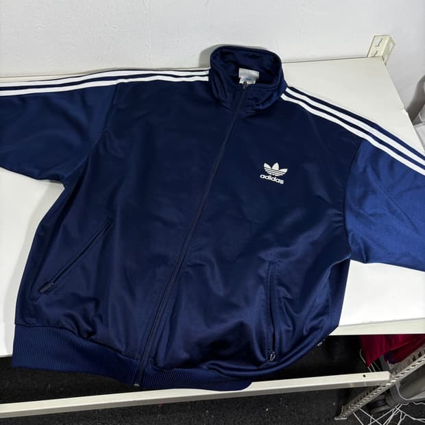 M 아디다스 재팬 네이비 파이어버드 트랙탑 집업 져지