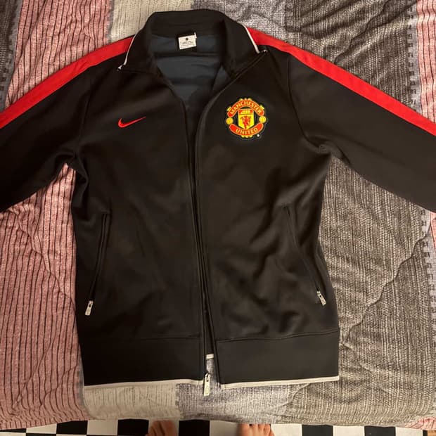 나이키 맨유 트랙 자켓 블랙