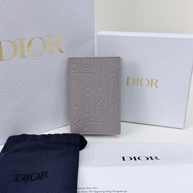 [미사용/선물가능] 디올 그래비티 레더 오거나이저 카드지갑 트리아농