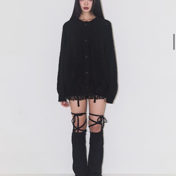 일리고 플레르 다이아 가디건 블랙