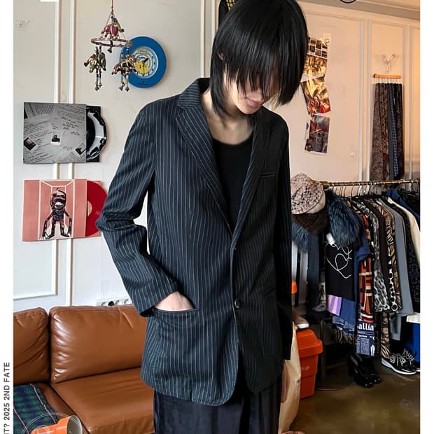 90-00s KANSAI YAMAMOTO Old Stripe Jacket