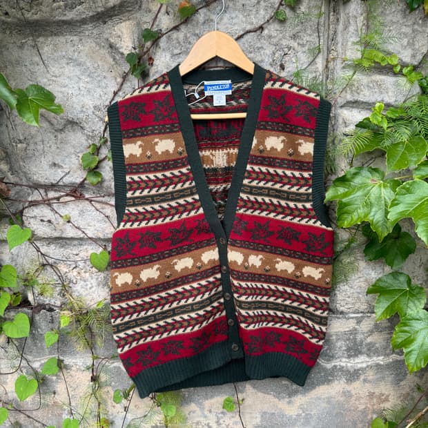 90s pendleton usa 펜들턴 페어아일 울 니트 베스트