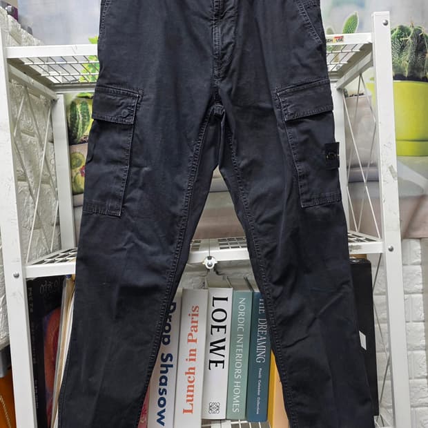 스톤아일랜드 남성 카고팬츠 28 차콜그레이 슬림핏 와펜팬츠 MM32