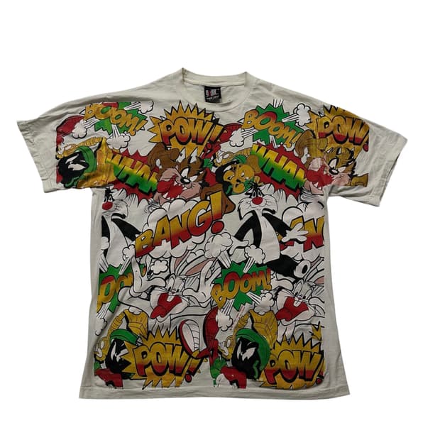 87s 루니툰즈 올오버 프린트 티셔츠