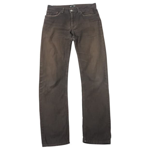 BEAMS 빔즈 빈티지 페이디드 브라운 슬림 스트레이트 팬츠 (S)