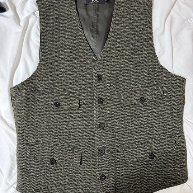 RRL 울 해링본 베스트 M 새상품