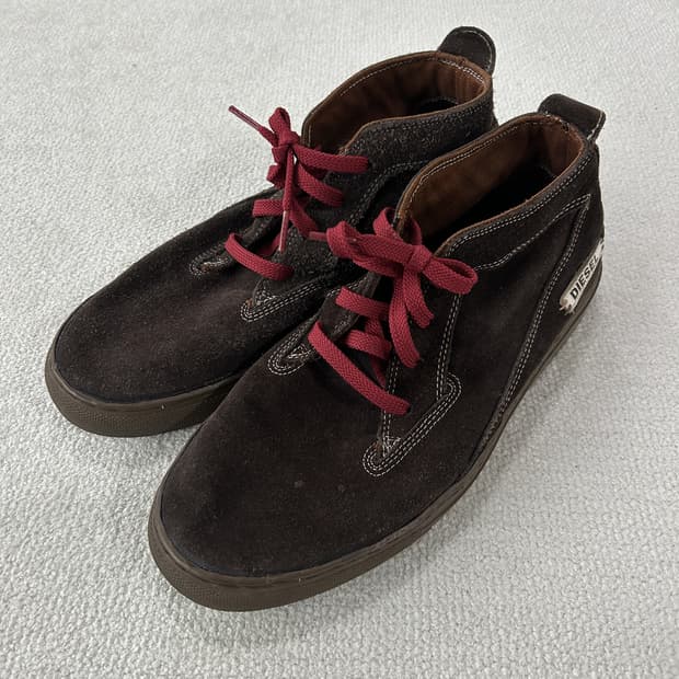 디젤 스웨이드 브라운 스니커즈 Jp280