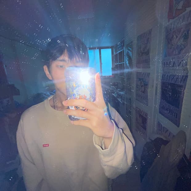 슈프림 베이지 스몰 박스 로고 스웻셔츠 맨투맨 M