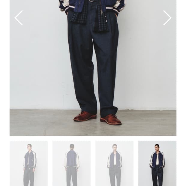 Wool side two tuck pants (s)