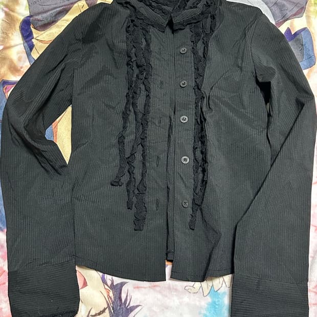 고딕 레이스 셔츠 블라우스