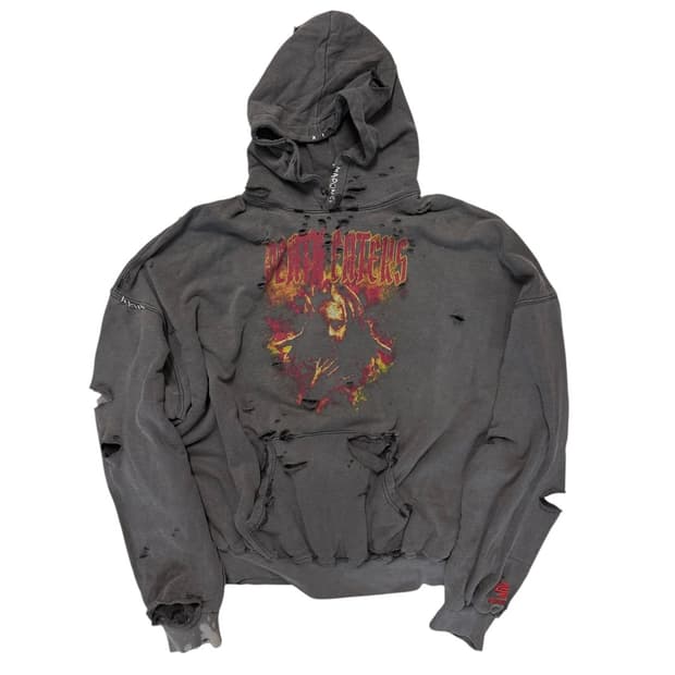 UNDERMYCAR Distressed grunge hoodie