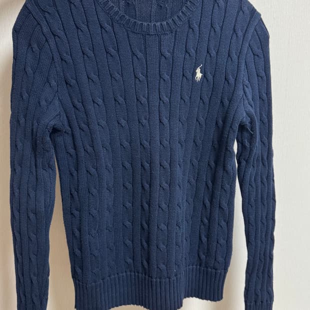 폴로 랄프로렌 케이블 꽈배기 니트 네이비 S