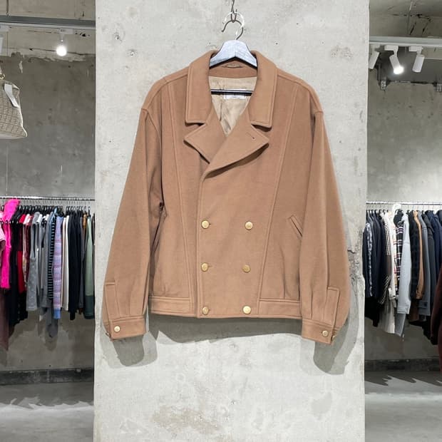 발렌티노 스포츠 베이지 금장 버튼 울 캐시미어 자켓