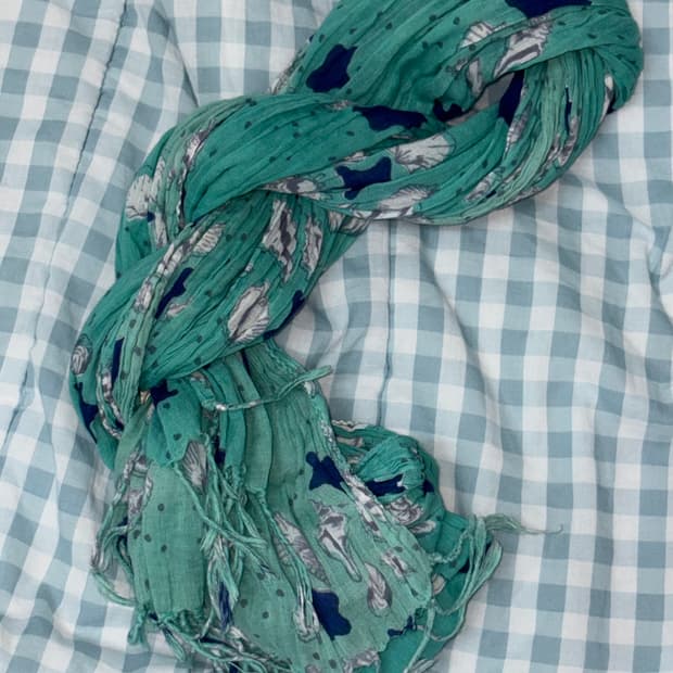 별 도트 빈티지 스카프