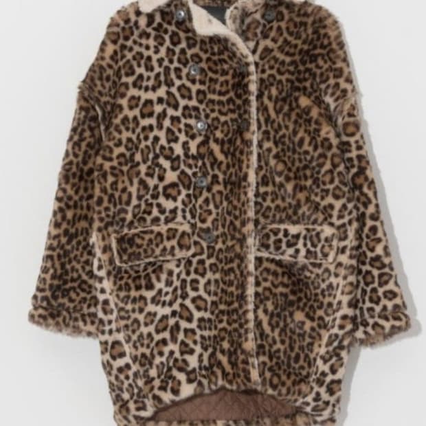 R13 oversized Leopad coat