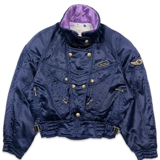 빈티지 ellesse 올드스쿨 크롭 자수 점퍼