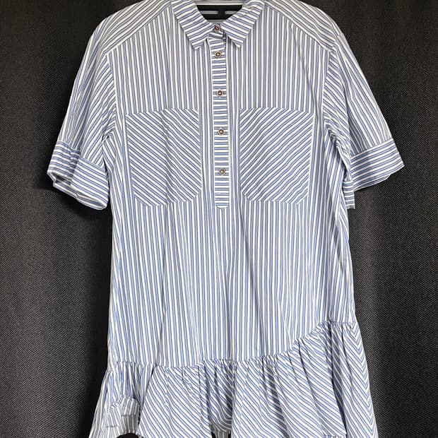 자라 스트라이프 셔츠 원피스