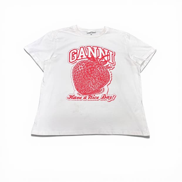 우먼S 가니 GANNI 딸기 반팔티