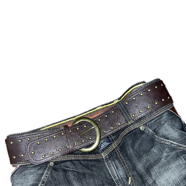 American vintage leather western belt