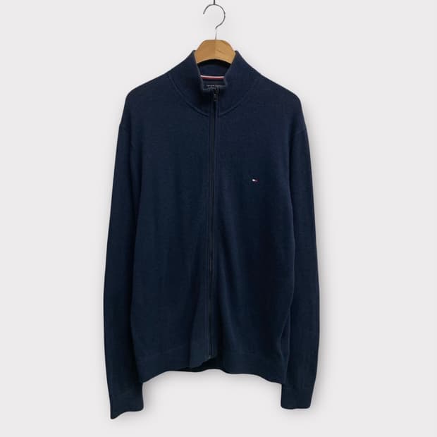 타미힐피거 캐시미어 함유 집업 니트 XL