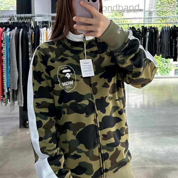 베이프 1st Camo 녹계 져지 트랙탑